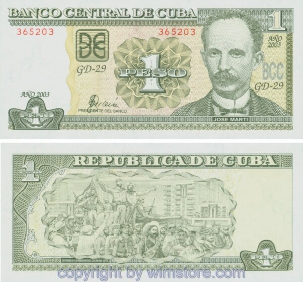 Kuba, P121, 1 Peso ab 2001