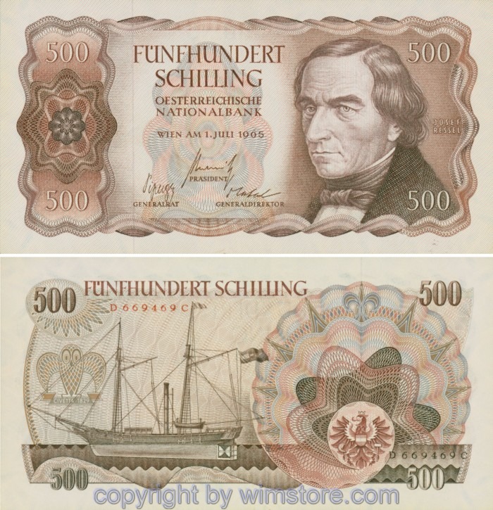 Österreich 2. Rep., ANK 278, 500 Schilling 1965, Serie D-C; 3