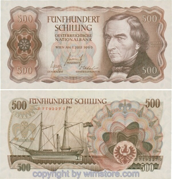 Österreich 2. Rep., ANK 278, 500 Schilling 1965, Serie D-J; 3