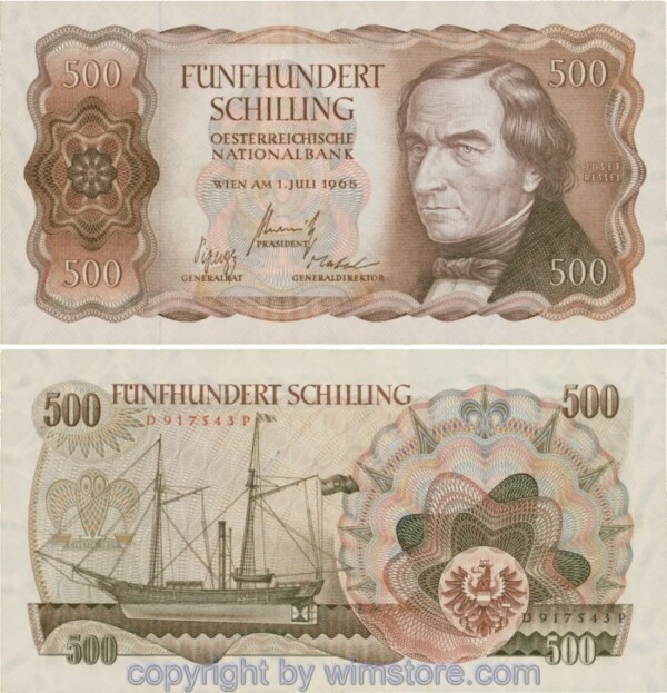 Österreich 2. Rep., ANK 278, 500 Schilling 1965, Serie D-P; 3