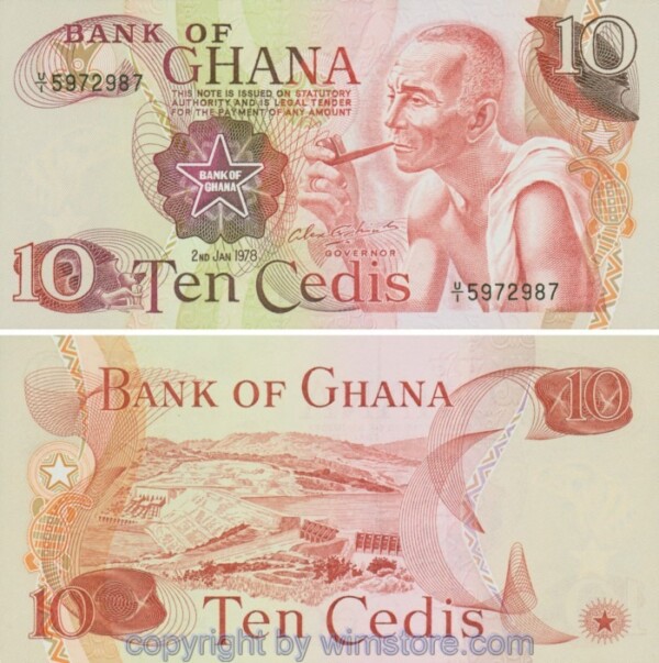 Ghana, P016f, 10 Cedis 1978-01-02, Serie U/1; 1