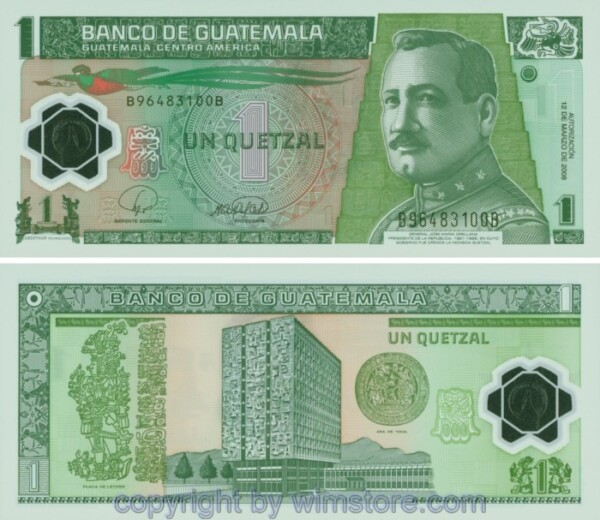 Guatemala, P115, 1 Quetzal 2008-03-12, Serie B-B, Sign. 51; 1