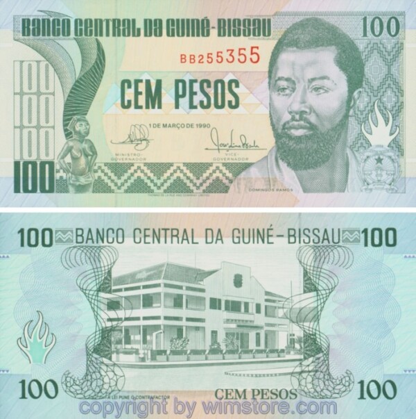 Guinea-Bissau, P011, 100 Pesos 1990, Serie BB; 1