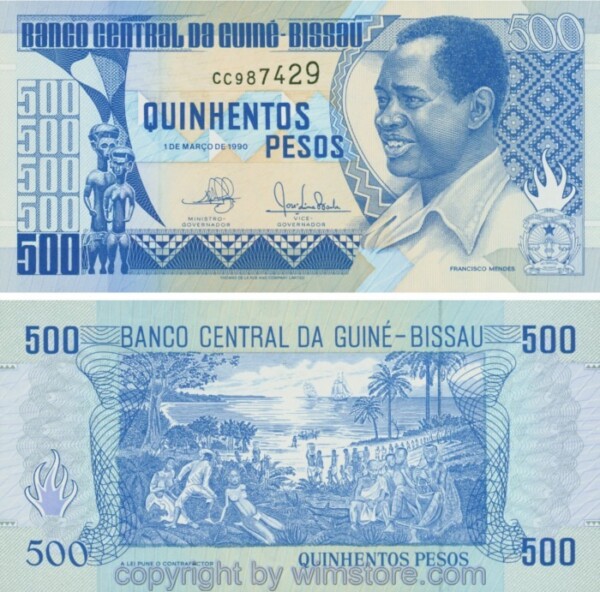 Guinea-Bissau, P012, 500 Pesos 1990, Serie CC; 1