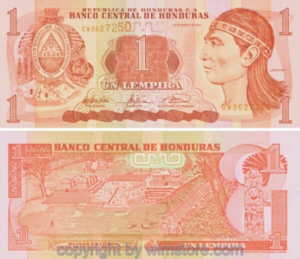 Honduras, P084c, 1 Lempira 2003, Serie CW; 1