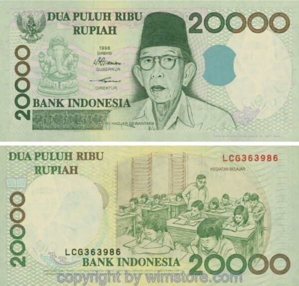 Indonesien, P138g, 20000 Rupiah 1998 / 2004, Serie LCG; 1