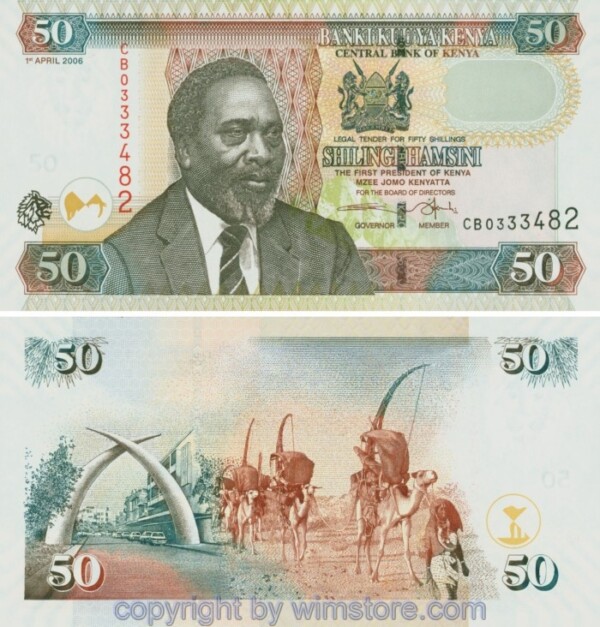 Kenia, P047b, 50 Shillings 1.4.2006