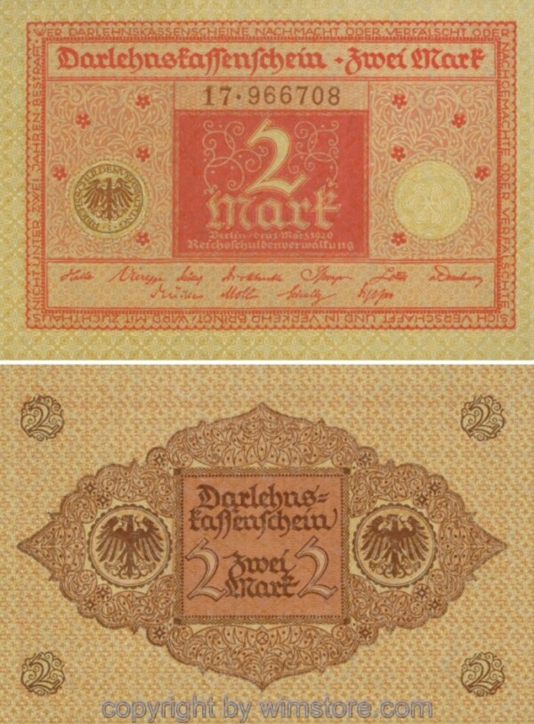 Deutschland, Inflation, R 065b, 2 Mark, 01.03.1920