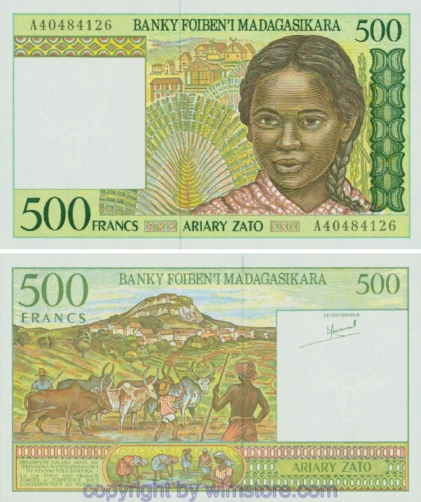 Madagaskar, P075a, 500 Francs (1994)
