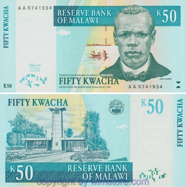 Malawi, P39, 50 Kwacha 1.7.1997