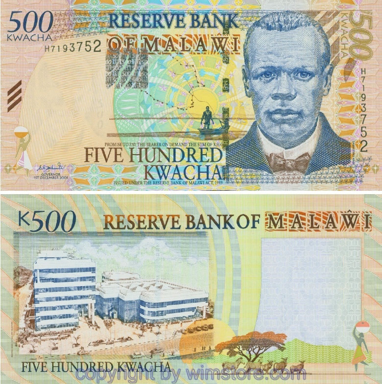 Malawi, P48a, 500 Kwacha 1.12.2001
