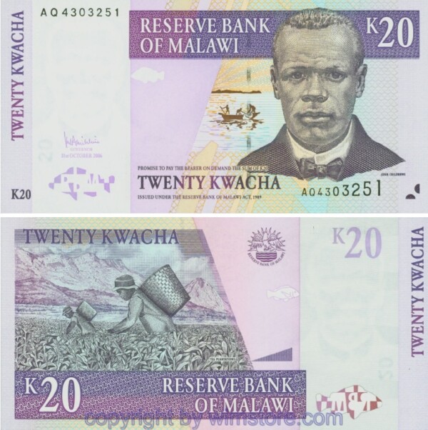 Malawi, P52c, 20 Kwacha 31.10.2006
