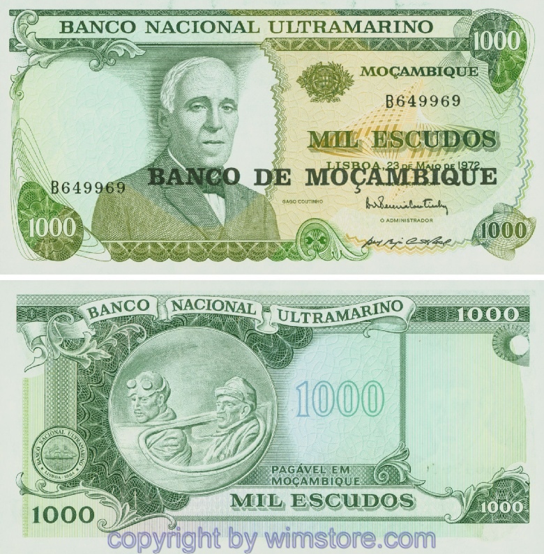 Mosambik, P119, 1000 Escudos 23.05.1972 (1976)