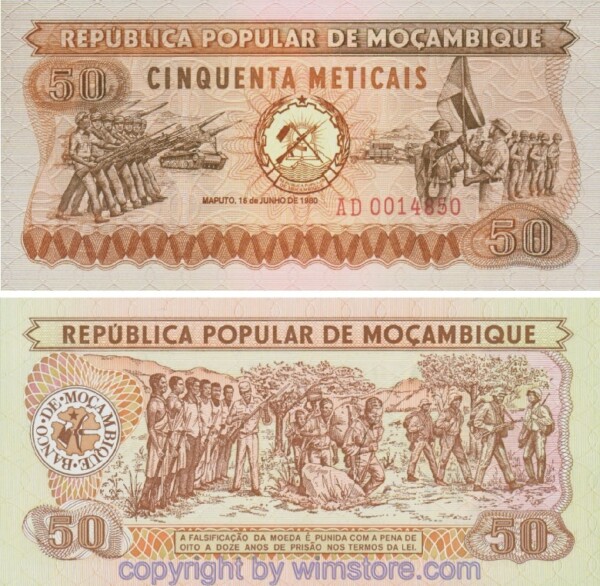 Mosambik, P125, 50 Medicais 16.6.1980