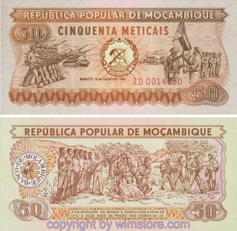 Mosambik, P125, 50 Medicais 16.6.1980