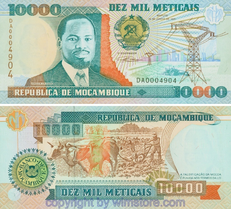 Mosambik, P137, 10000 Medicais 16.6.1991