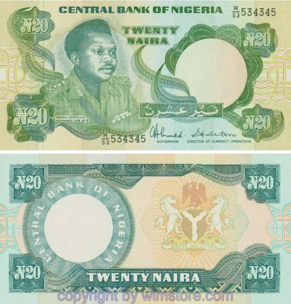 Nigeria, P26c, 20 Naira (1984 - 2000)