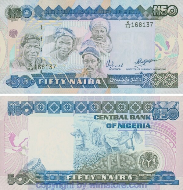 Nigeria, P27b, 50 Naira (1991 - 2000)