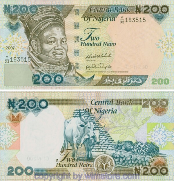 sg23148 Nigeria, P29f, 200 Naira 2007
