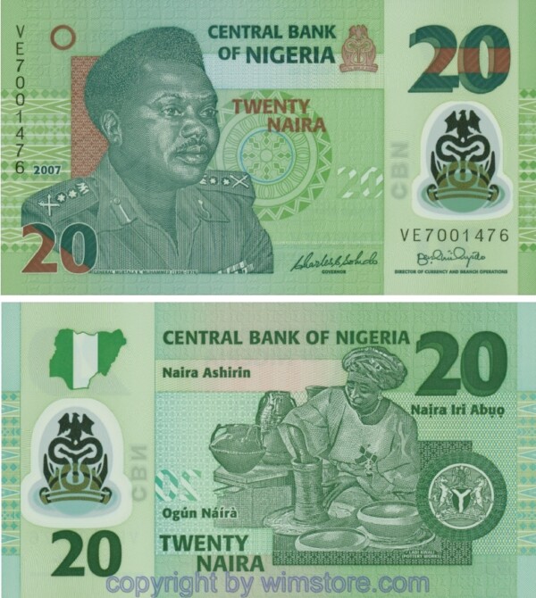 Nigeria, P34b, 20 Naira 2007