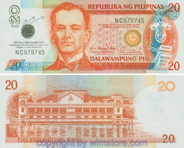 Philippinen, P198, 20 Piso 2004, UN Jahr 2005