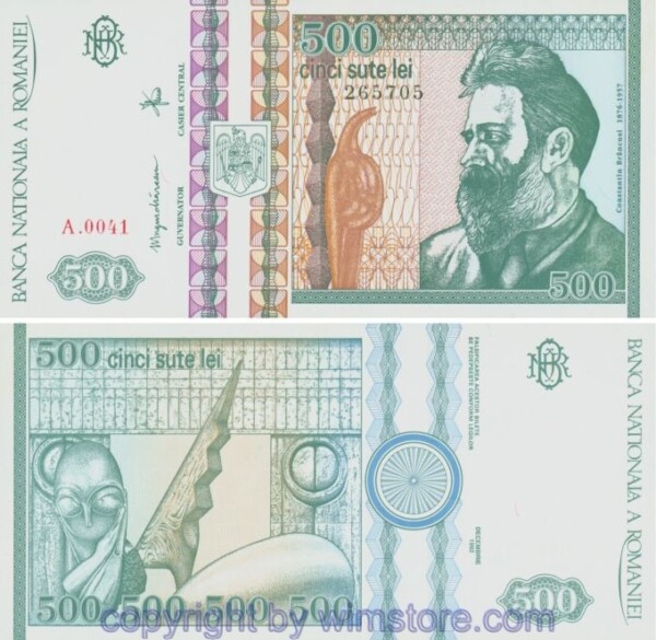 Rumänien, P101b, 500 Lei 12-1992