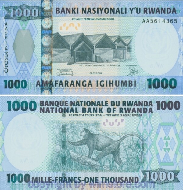 Rwanda, P 31a, 1000 Francs 2004