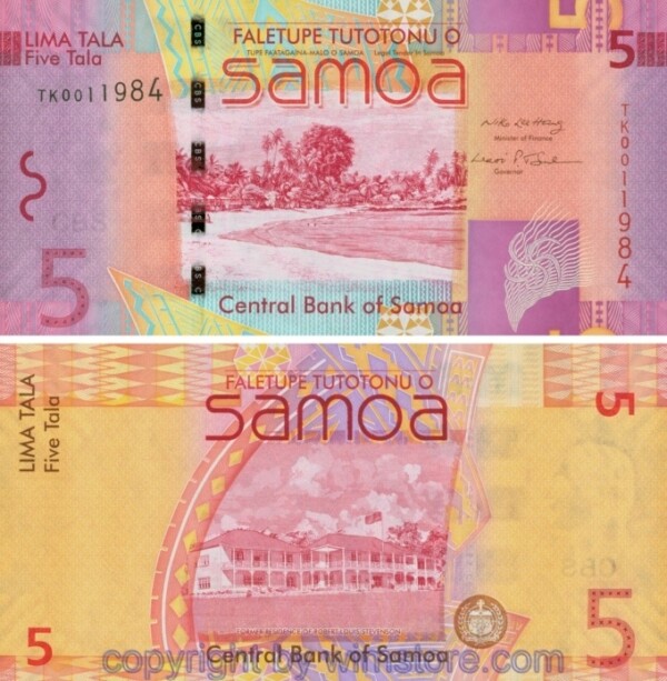 Samoa, P 38a, 5 Tala (2008)