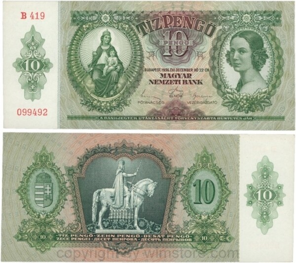 Ungarn, P 100, 10 Pengö, 22.12.1936