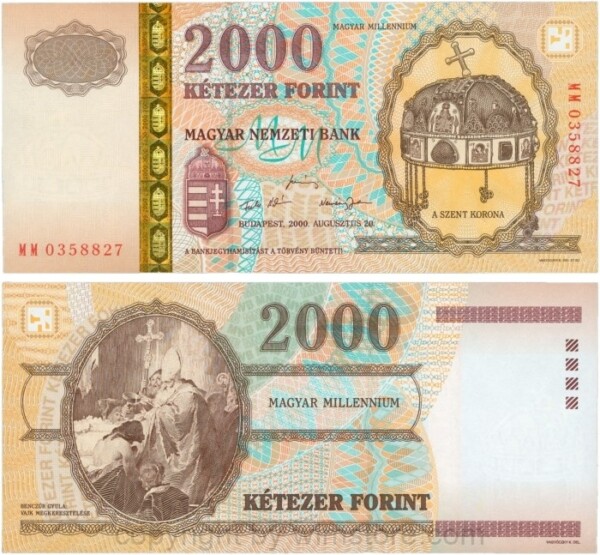 Ungarn, P 186a, 2000 Forint, 20.08.2000