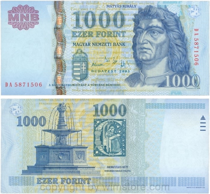 Ungarn, P 195a, 1000 Forint 2005
