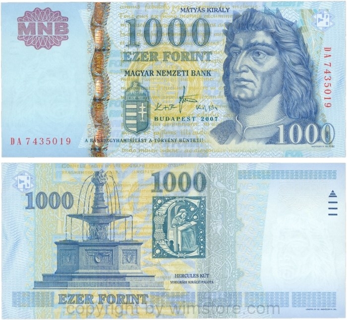 Ungarn, P 195c, 1000 Forint 2007