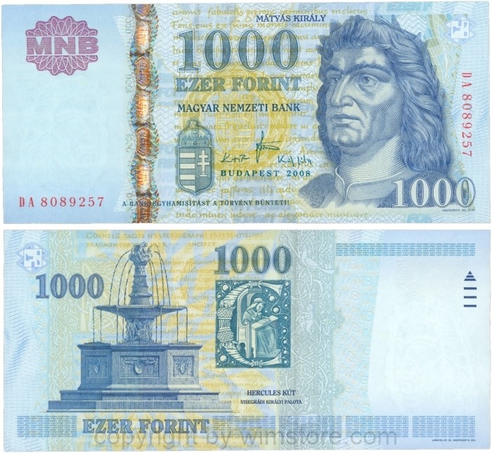Ungarn, P 195d, 1000 Forint 2008