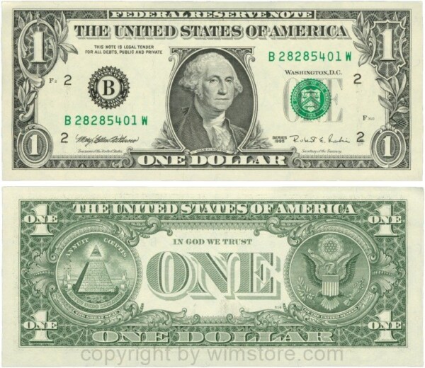 USA, P 496a, 1 Dollar 1995