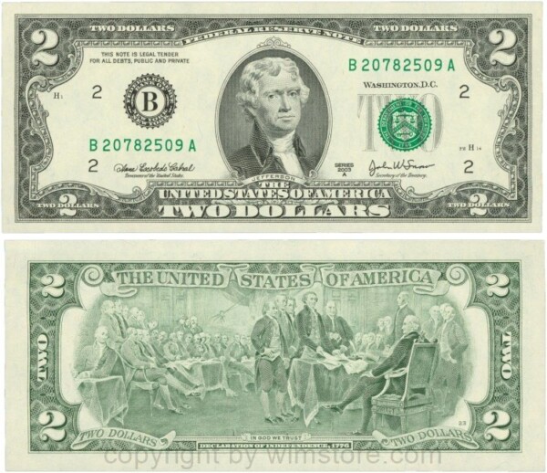 USA, P 516b, 2 Dollars 2003A