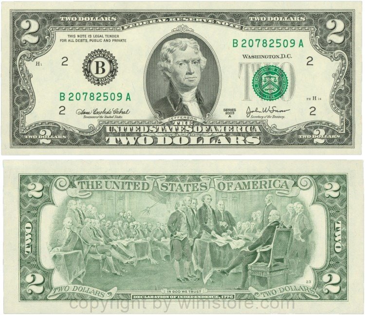 USA, P 516b, 2 Dollars 2003A