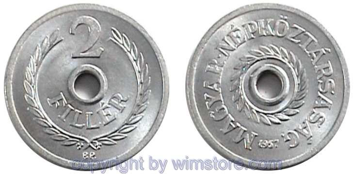 Ungarn, 2 Filler 1950 - 1989, KM 546, Aluminium
