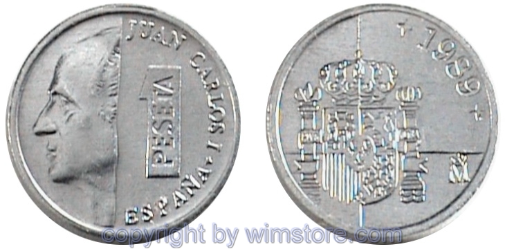 Spanien, 1 Peseta 1989 - 2001, KM 832, Aluminium