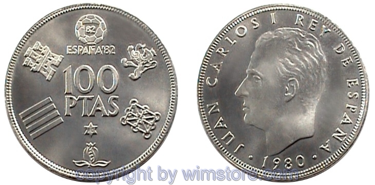 Spanien, 100 Pesetas 1980, KM 820, Ku/Ni