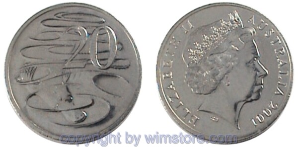 Australien, 20 Cents ab 1999, KM 403, Ku/Ni