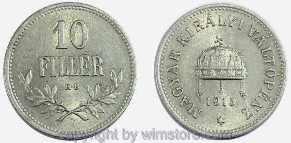 Franz Josef I., 10 Filler 1914 - 1916, J 411, Ku/Ni/Zink