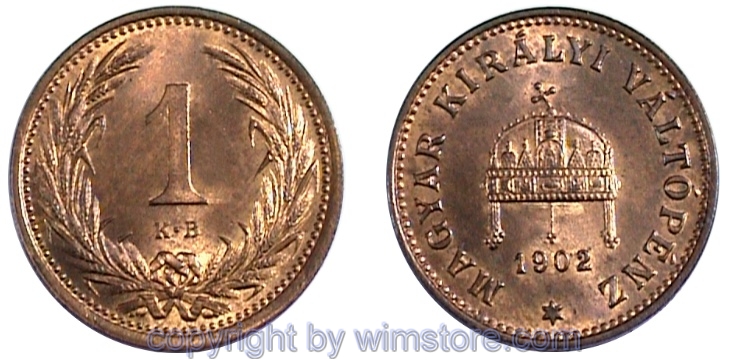 Franz Josef I., 1 Filler 1892 - 1914, J 401, Bronze