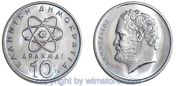 Griechenland, 10 Drachmen 1976 - 1980, KM 119, Ku/Ni