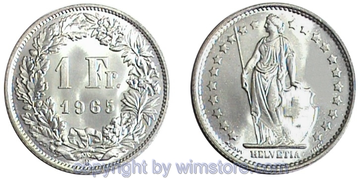 Schweiz, 1 Franken 1875 - 1967, KM 24, Silber
