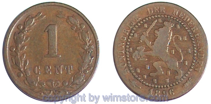 Niederlande, 1 Cent 1877 - 1900, KM 107, Bronze