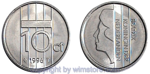 Niederlande, 10 Cents 1982 - 2001, KM 203, Nickel