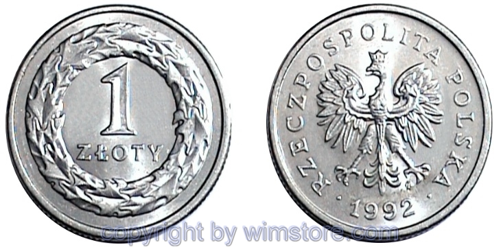 Polen, 1 Zloty 1990 - 1995, Y 282, Ku/Ni