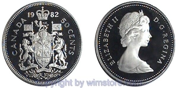 Kanada, 50 Cents 1978 - 1989, KM 75.3, Nickel