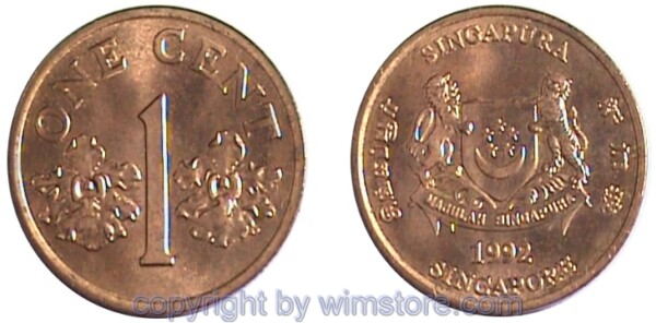 Singapur, 1 Cent ab 1992, KM 98, Bronze