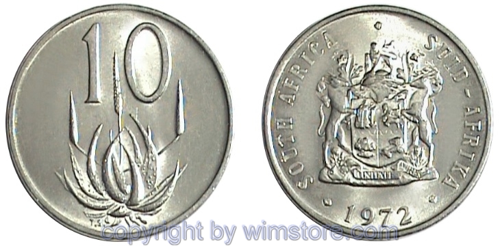 Südafrika, 10 Cents 1970 - 1989, KM 85, Nickel